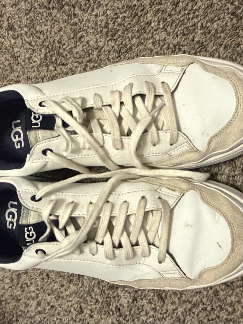 UGG Men's White and Navy Low-Top Sneakers